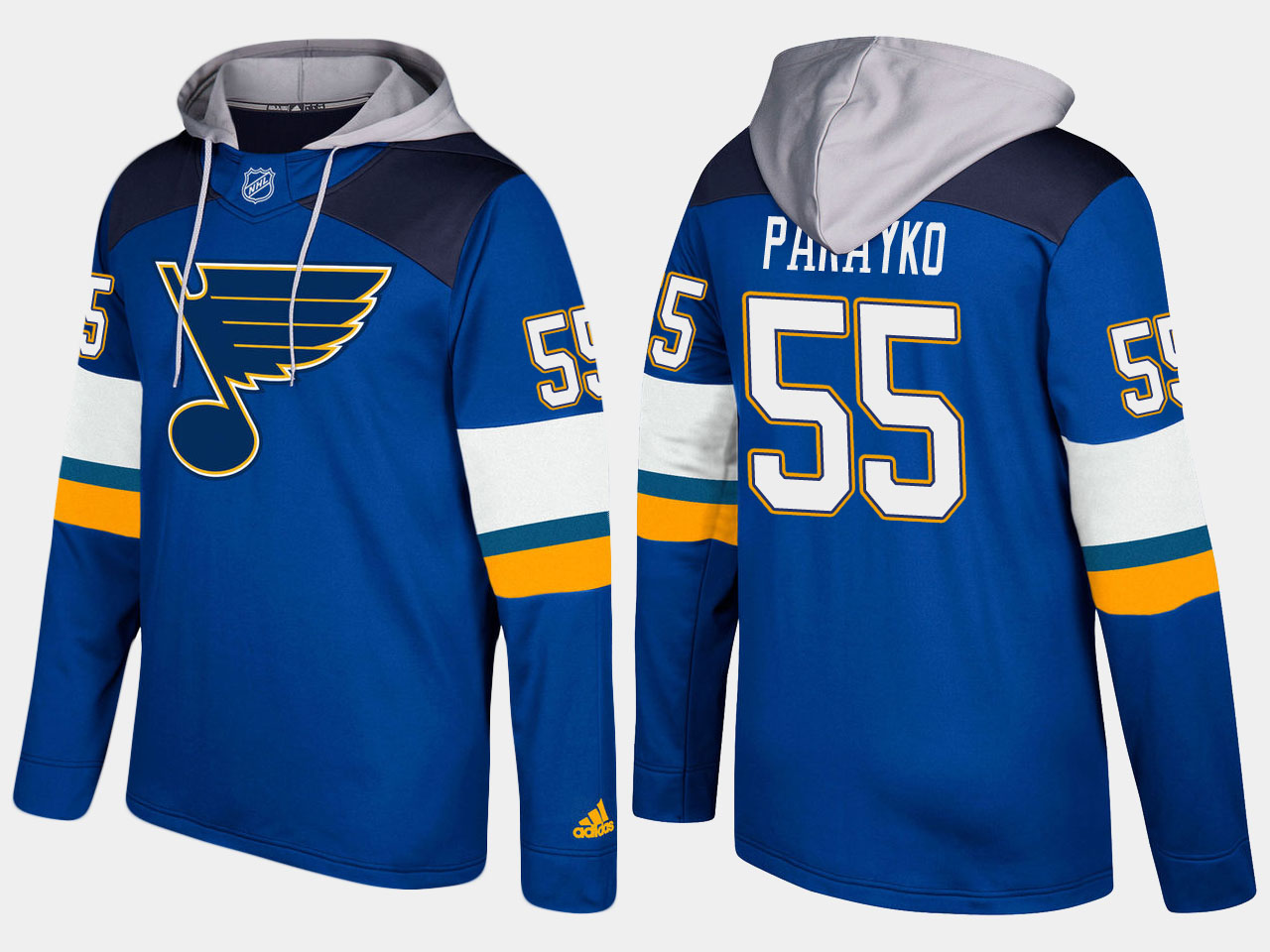 Men NHL St.Louis blues #55 colton parayko blue hoodie